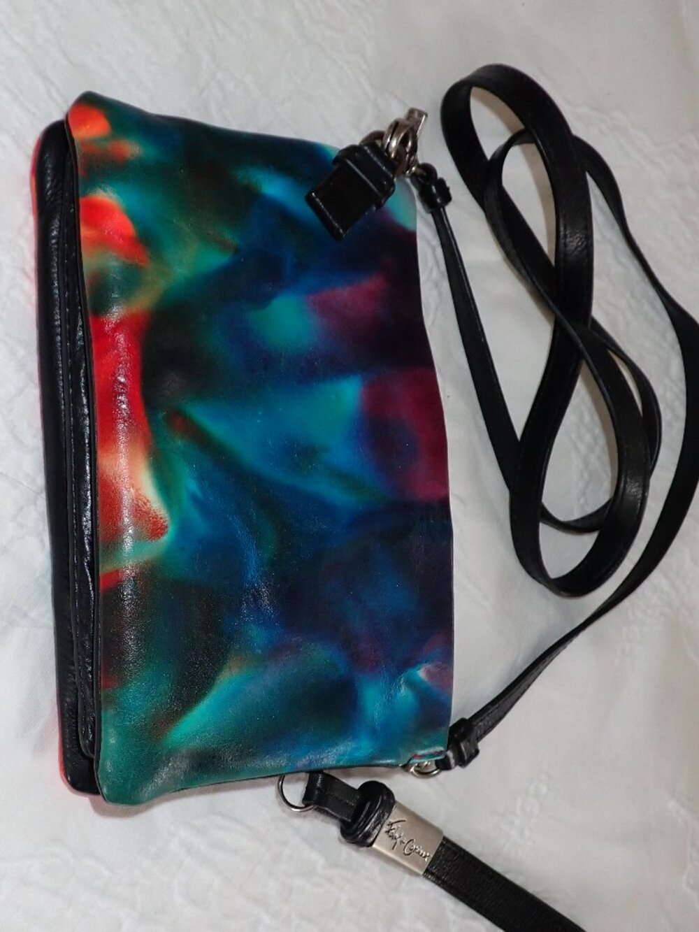 Foley + Corinna leather bright multicolour crossbody bag